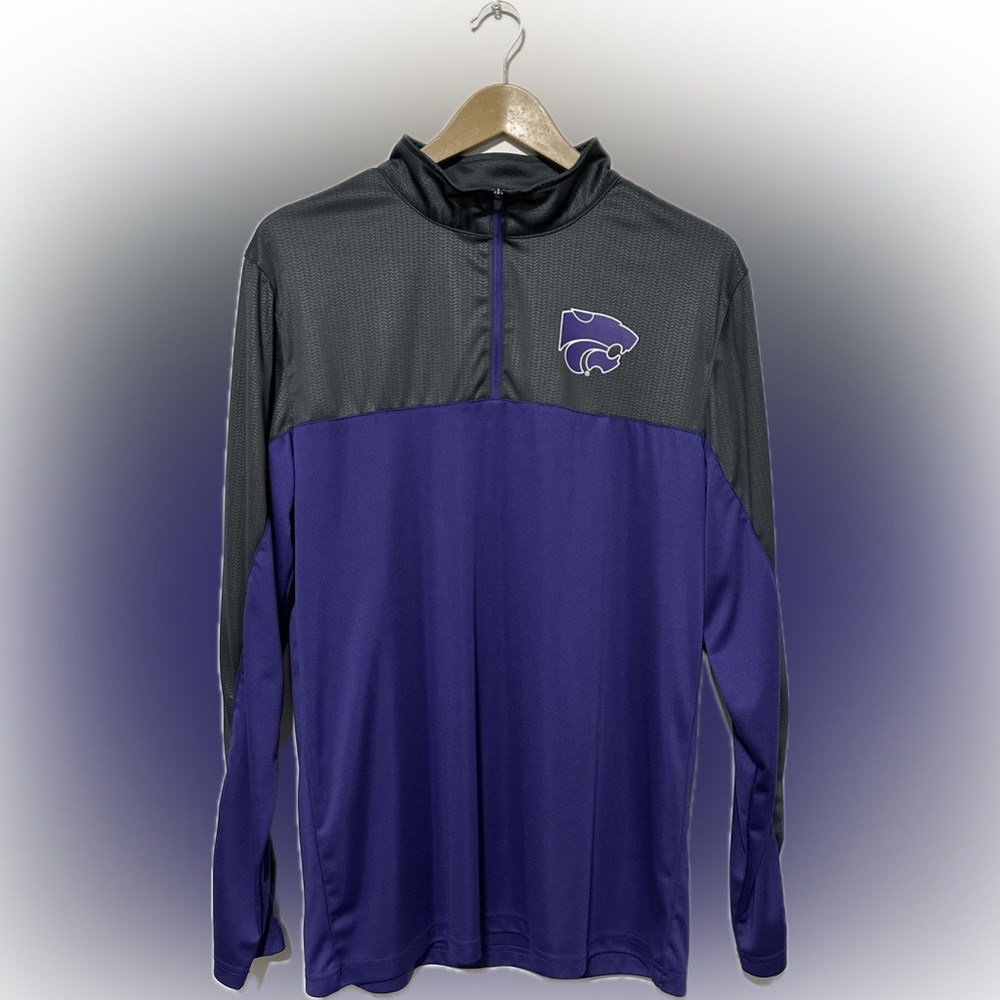 K-State Men’s Quarter Zip by Colosseum-Size Medium